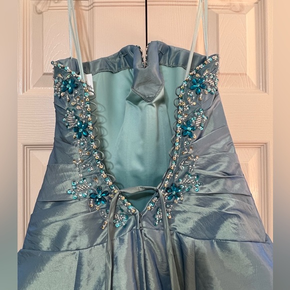 Prom Dress by Mori Lee - beautiful beaded detailing with lace back - Picture 4 of 6